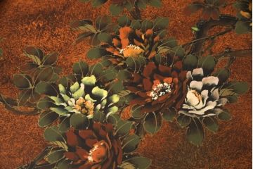 ヴィンテージ家具　繊細な絵柄が目を引くシノワズリ様式のサイドボード(サイドキャビネット、リビングボード、引き出し、収納棚、戸棚)(R-076000)