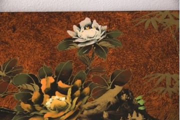 ヴィンテージ家具　繊細な絵柄が目を引くシノワズリ様式のサイドボード(サイドキャビネット、リビングボード、引き出し、収納棚、戸棚)(R-076000)