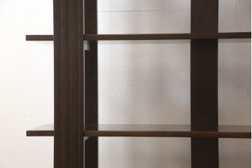 中古　美品　星野民藝(星野民芸)　個性的な木目が魅力的な飾り棚(キャビネット、シェルフ、オープンラック、本棚)(R-076007)