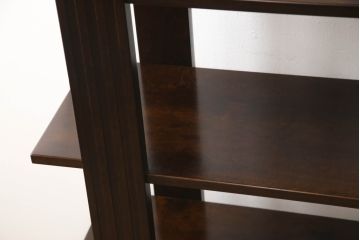中古　美品　星野民藝(星野民芸)　個性的な木目が魅力的な飾り棚(キャビネット、シェルフ、オープンラック、本棚)(R-076007)
