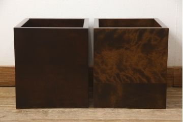 中古　美品　星野民藝(星野民芸)　個性的な木目が魅力的な飾り棚(キャビネット、シェルフ、オープンラック、本棚)(R-076007)
