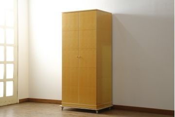 中古　松創(MATSUSO)　洗練された佇まいが魅力的な幅狭ワードローブ(洋服タンス、戸棚、収納棚、キャビネット)(R-076009)
