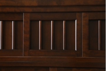 中古　美品　松本民芸家具　和モダンな雰囲気を醸し出す舞良型食器棚　定価約133万円　(R-076011)