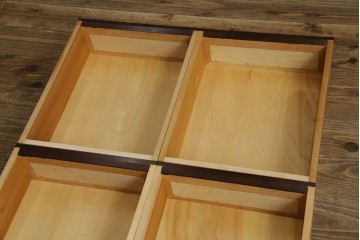 中古　美品　松本民芸家具　和モダンな雰囲気を醸し出す舞良型食器棚　定価約133万円　(R-076011)