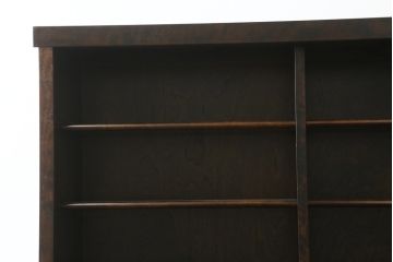 中古　星野民芸(星野民藝)　落ち着いたシックな色合いが魅力のキャビネット(水屋箪笥、食器棚、収納棚、戸棚)(R-076012)