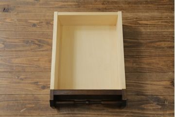 中古　星野民芸(星野民藝)　落ち着いたシックな色合いが魅力のキャビネット(水屋箪笥、食器棚、収納棚、戸棚)(R-076012)