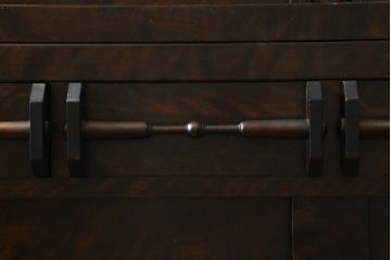 中古　星野民芸(星野民藝)　落ち着いたシックな色合いが魅力のキャビネット(水屋箪笥、食器棚、収納棚、戸棚)(R-076012)
