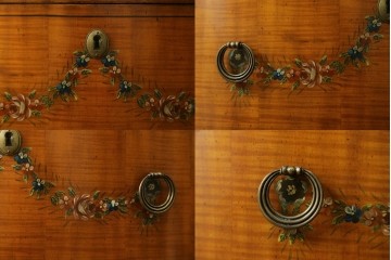 中古　美品　希少モデル　DREXEL HERITAGE(ドレクセルヘリテイジ)　Nine Elms(ナイン エルムス)　可憐な装飾が魅力的なサイドボード　(R-076013)