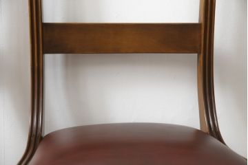 中古　スペイン製　バロッサバレンティ(VARO,S.A. VALENTI)　緩やかな曲線を描くデザインが美しいダイニングチェア2脚セット(椅子、イス)(定価2脚で約30万円)(R-076018)