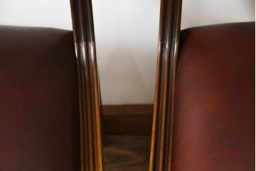 中古　スペイン製　バロッサバレンティ(VARO,S.A. VALENTI)　緩やかな曲線を描くデザインが美しいダイニングチェア2脚セット(椅子、イス)(定価2脚で約30万円)(R-076018)