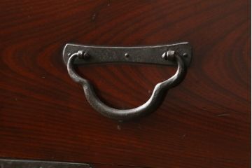 和製アンティーク　前面欅(ケヤキ)材　落ち着いた佇まいが魅力的な仙台箪笥ローボード(収納箪笥、衣装箪笥、時代箪笥、引き出し、ローチェスト、テレビ台、テレビボード)(R-076025)