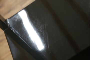 中古　韓国民芸家具　繊細な螺鈿(ラデン)細工が美しい飾り棚(収納棚、戸棚、店舗什器)(R-076027)