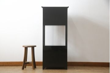 中古　韓国民芸家具　繊細な螺鈿(ラデン)細工が美しい飾り棚(収納棚、戸棚、店舗什器)(R-076027)
