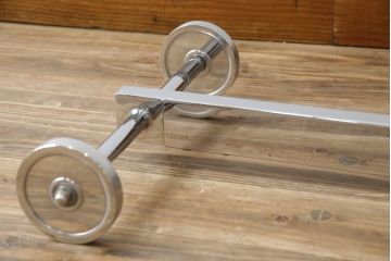 中古　美品　BoConcept(ボーコンセプト)　シンプルで洗練されたデザインのキャスター付きガラストップサイドテーブル(コーヒーテーブル、エンドテーブル、花台、飾り台、北欧)(定価約9万円)(R-076030)