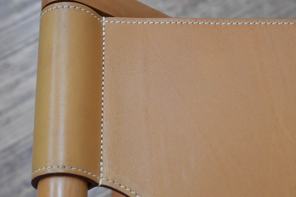 中古　HERMES(エルメス)　本革　PIPPAシリーズ　イエローカラーのレザーが魅力的な折り畳み式チェア　定価約160万円　(R-076033)