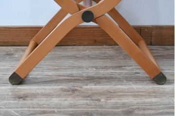 中古　HERMES(エルメス)　本革　PIPPAシリーズ　イエローカラーのレザーが魅力的な折り畳み式チェア　定価約160万円　(R-076033)