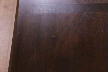 中古　松本民芸家具　希少モデル　格子模様が特徴的なK型ライティングビューロー(ワークデスク、簿記机、収納棚、戸棚、在宅用、在宅ワーク用)(R-076034)