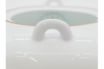 大倉陶園(OKURA、OAC)　小花　プチローズ　可憐で上品な雰囲気を醸し出す茶器セット(バラ、薔薇、急須、湯呑み5客、湯のみ、箱付き、洋食器)(R-076035)