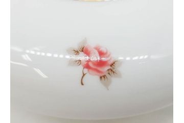 大倉陶園(OKURA、OAC)　小花　プチローズ　可憐で上品な雰囲気を醸し出す茶器セット(バラ、薔薇、急須、湯呑み5客、湯のみ、箱付き、洋食器)(R-076035)