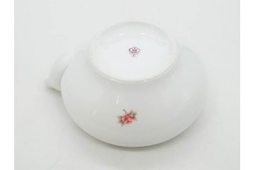 大倉陶園(OKURA、OAC)　小花　プチローズ　可憐で上品な雰囲気を醸し出す茶器セット(バラ、薔薇、急須、湯呑み5客、湯のみ、箱付き、洋食器)(R-076035)