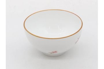 大倉陶園(OKURA、OAC)　小花　プチローズ　可憐で上品な雰囲気を醸し出す茶器セット(バラ、薔薇、急須、湯呑み5客、湯のみ、箱付き、洋食器)(R-076035)