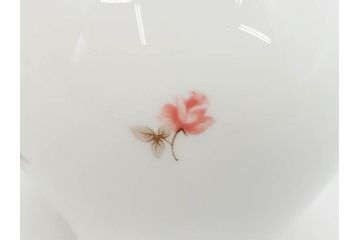 大倉陶園(OKURA、OAC)　小花　プチローズ　可憐で上品な雰囲気を醸し出す茶器セット(バラ、薔薇、急須、湯呑み5客、湯のみ、箱付き、洋食器)(R-076035)
