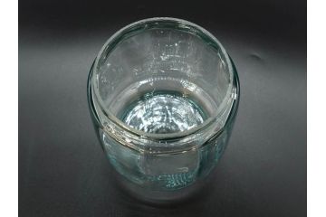 昭和レトロ　当時物　大正〜昭和初期　アルミ蓋　昔懐かしい雰囲気漂うガラス瓶3個セット(キャニスター、ガラスビン、硝子、菓子瓶、フタ付き)(R-076042)