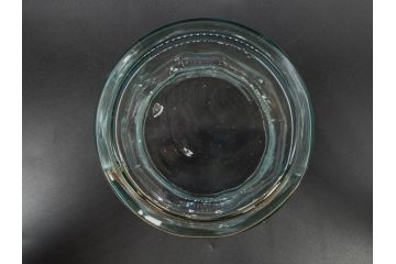 昭和レトロ　当時物　大正〜昭和初期　アルミ蓋　昔懐かしい雰囲気漂うガラス瓶3個セット(キャニスター、ガラスビン、硝子、菓子瓶、フタ付き)(R-076042)