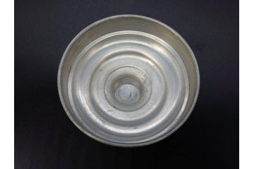 昭和レトロ　当時物　大正〜昭和初期　アルミ蓋　昔懐かしい雰囲気漂うガラス瓶3個セット(キャニスター、ガラスビン、硝子、菓子瓶、フタ付き)(R-076042)