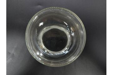 アンティーク雑貨　昭和レトロ　お洒落なインテリアとしても活躍してくれる蓋付きガラス瓶3個セット(キャニスター、硝子、ガラスビン、菓子瓶、フタ付き、MADE IN OCCUPIED JAPAN(占領下の日本製)、オキュパイド ジャパン)(R-076043)