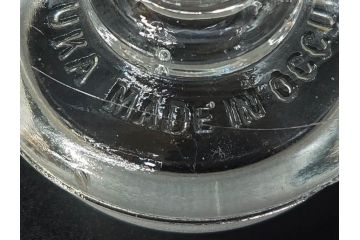 アンティーク雑貨　昭和レトロ　お洒落なインテリアとしても活躍してくれる蓋付きガラス瓶3個セット(キャニスター、硝子、ガラスビン、菓子瓶、フタ付き、MADE IN OCCUPIED JAPAN(占領下の日本製)、オキュパイド ジャパン)(R-076044)