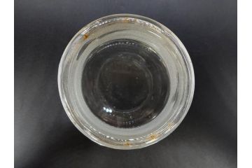 アンティーク雑貨　昭和レトロ　お洒落なインテリアとしても活躍してくれる蓋付きガラス瓶3個セット(キャニスター、硝子、ガラスビン、菓子瓶、フタ付き、MADE IN OCCUPIED JAPAN(占領下の日本製)、オキュパイド ジャパン)(R-076044)