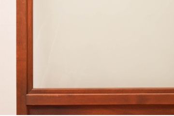 アンティーク建具　明るい木色が温かみを感じるガラス戸2枚セット(引き戸)(R-076045)