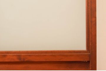 アンティーク建具　明るい木色が温かみを感じるガラス戸2枚セット(引き戸)(R-076045)