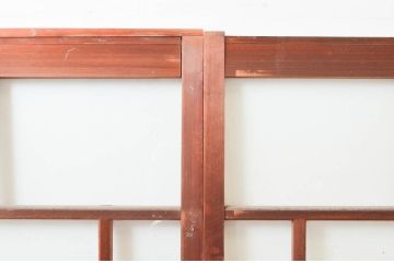 アンティーク建具　大正ロマン　古い木味が趣あふれるガラス戸4枚セット(引き戸)(R-076046)