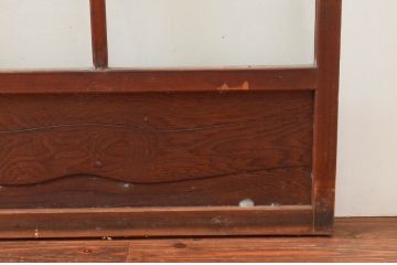 アンティーク建具　大正ロマン　古い木味が趣あふれるガラス戸4枚セット(引き戸)(R-076046)