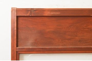 アンティーク建具　明るい木色が温かみを感じるガラス戸2枚セット(引き戸)(R-076047)