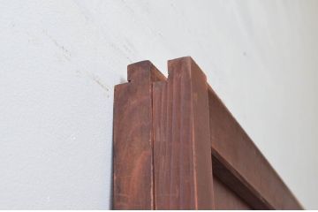 アンティーク建具　心和ませる古い木味が魅力的な舞良戸2枚セット(横桟引き戸、まいらど、板戸、引き戸)(R-076049)