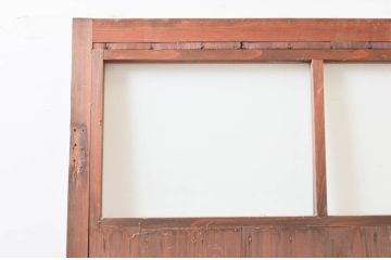 アンティーク建具　ノスタルジックな雰囲気あふれる扉1枚(ドア、ガラス戸、木製扉)(R-076051)