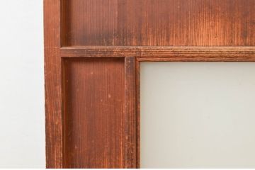 アンティーク建具　凝ったデザインが空間のアクセントになる扉1枚(ドア、ガラス戸、木製扉、ガラス扉)(R-076052)