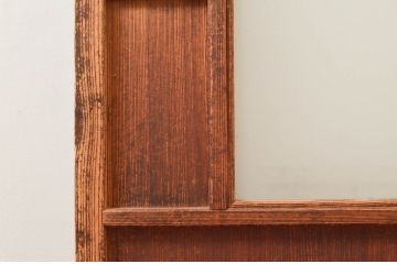 アンティーク建具　凝ったデザインが空間のアクセントになる扉1枚(ドア、ガラス戸、木製扉、ガラス扉)(R-076052)