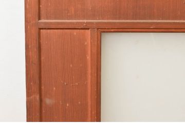 アンティーク建具　凝ったデザインが空間のアクセントになる扉1枚(ドア、ガラス戸、木製扉、ガラス扉)(R-076052)