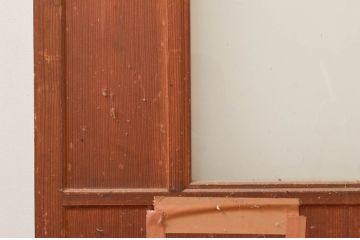 アンティーク建具　凝ったデザインが空間のアクセントになる扉1枚(ドア、ガラス戸、木製扉、ガラス扉)(R-076052)
