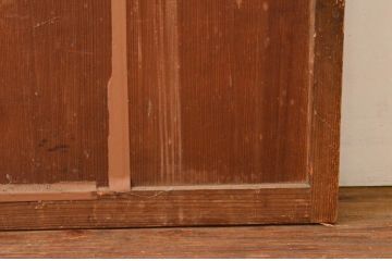 アンティーク建具　凝ったデザインが空間のアクセントになる扉1枚(ドア、ガラス戸、木製扉、ガラス扉)(R-076052)