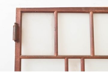 アンティーク建具　大正ロマンな雰囲気を盛り上げるガラス扉1枚(ドア、ガラス戸、木製扉)(R-076053)