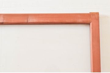 アンティーク建具　趣ある木味が魅力的なガラス戸2枚セット(引き戸)(R-076054)