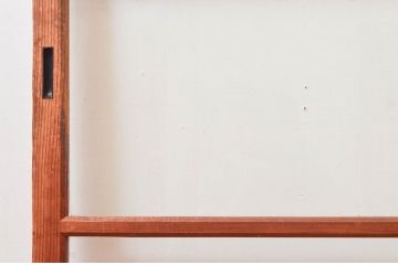 アンティーク建具　趣ある木味が魅力的なガラス戸2枚セット(引き戸)(R-076054)
