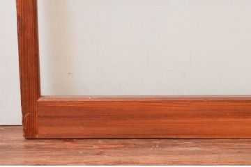 アンティーク建具　趣ある木味が魅力的なガラス戸2枚セット(引き戸)(R-076054)