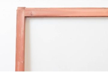 アンティーク建具　趣ある木味が魅力的なガラス戸2枚セット(引き戸)(R-076054)