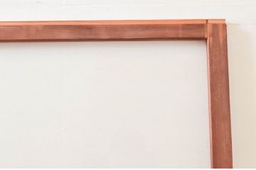 アンティーク建具　趣ある木味が魅力的なガラス戸2枚セット(引き戸)(R-076054)